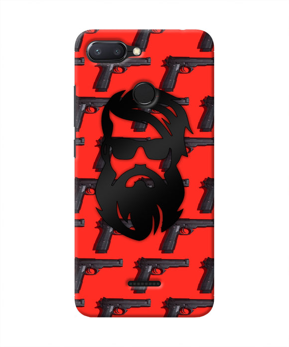 Rocky Bhai Beard Look Redmi 6 Real 4D Back Cover