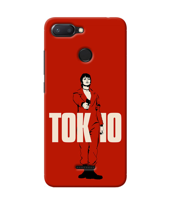 Money Heist Tokyo With Gun Redmi 6 Back Cover