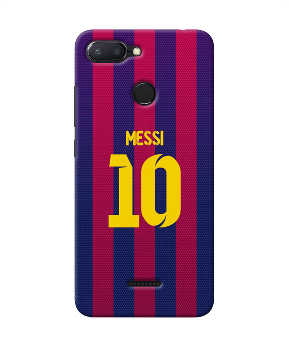Messi 10 Tshirt Redmi 6 Back Cover