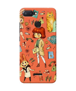 Canvas Little Girl Print Redmi 6 Back Cover