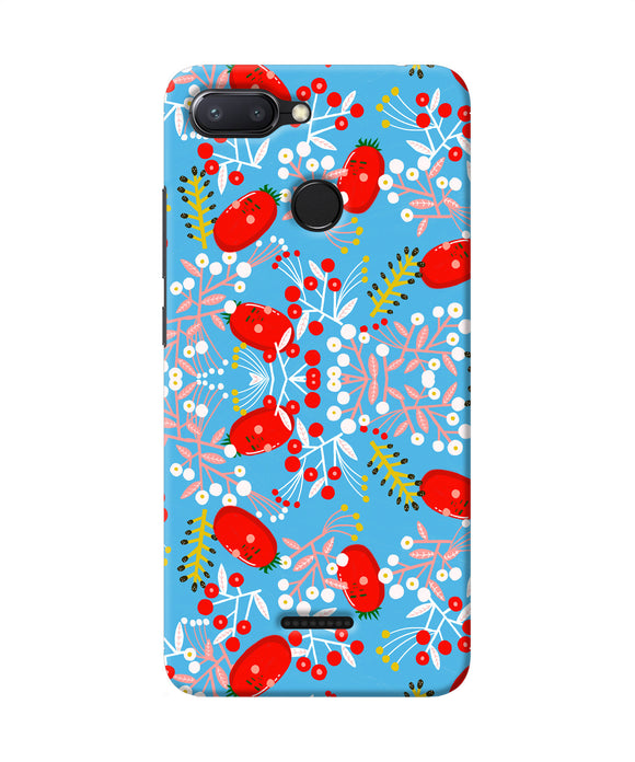Small Red Animation Pattern Redmi 6 Back Cover