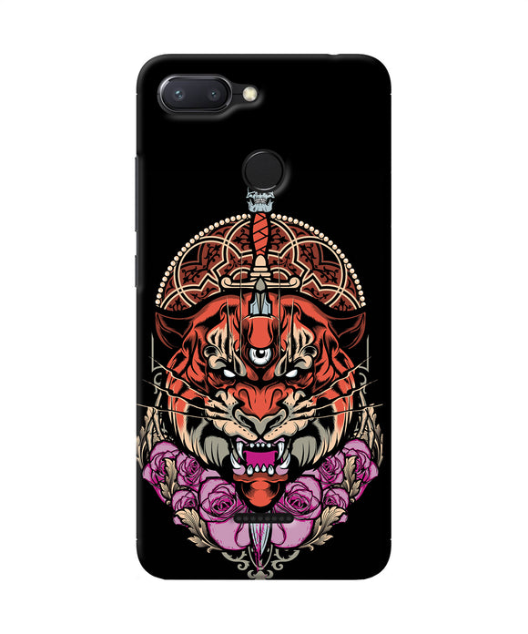 Abstract Tiger Redmi 6 Back Cover