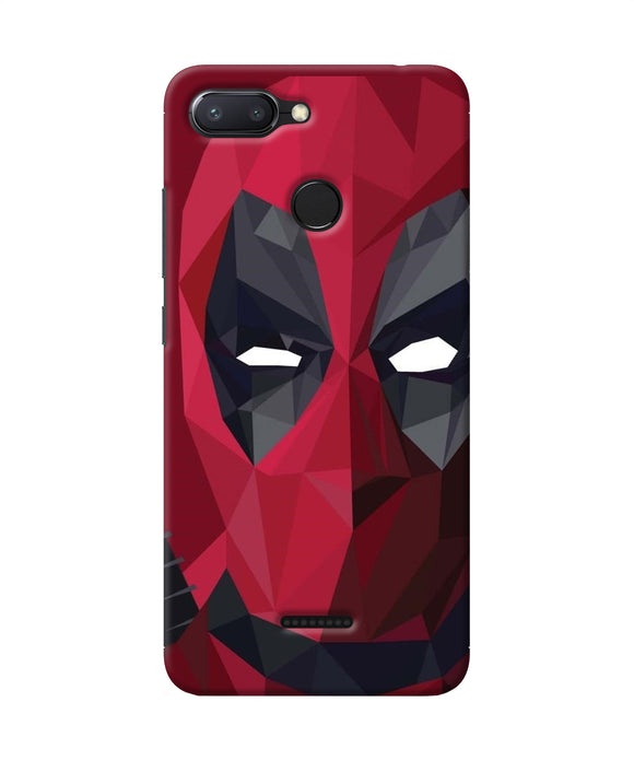 Abstract Deadpool Mask Redmi 6 Back Cover