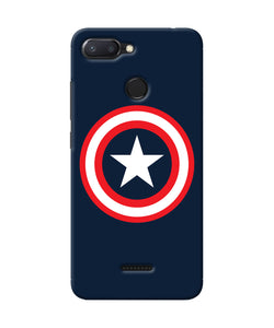 Captain America Logo Redmi 6 Back Cover