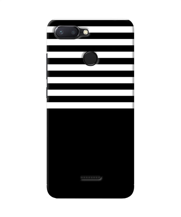 Black And White Print Redmi 6 Back Cover