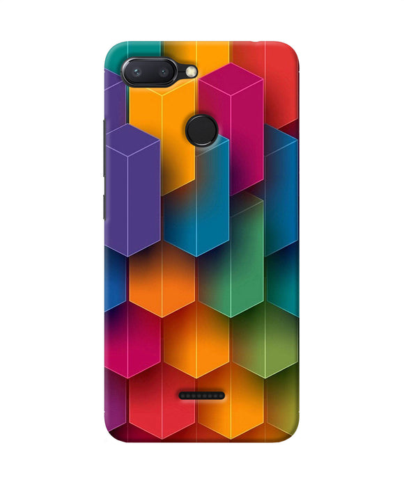 Abstract Rectangle Print Redmi 6 Back Cover