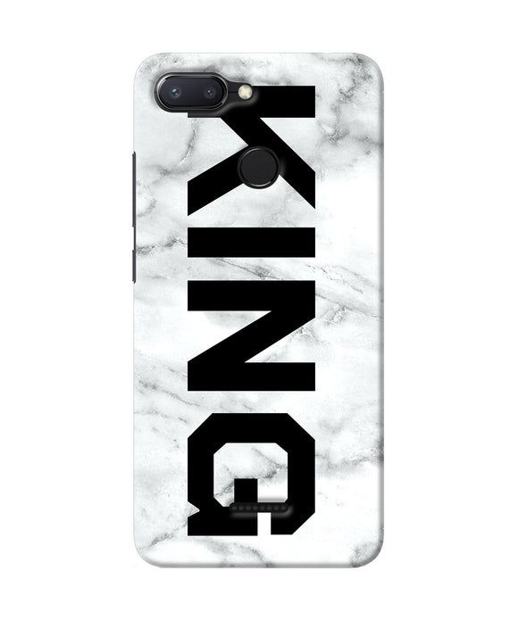 King Marble Text Redmi 6 Back Cover