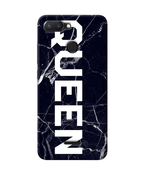 Queen Marble Text Redmi 6 Back Cover