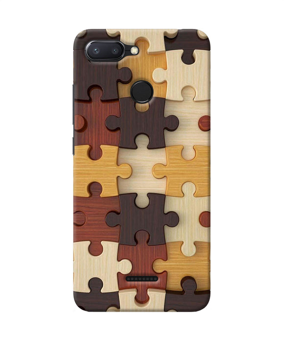 Wooden Puzzle Redmi 6 Back Cover