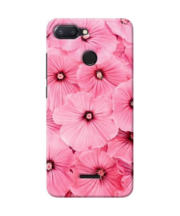 Pink Flowers Redmi 6 Back Cover
