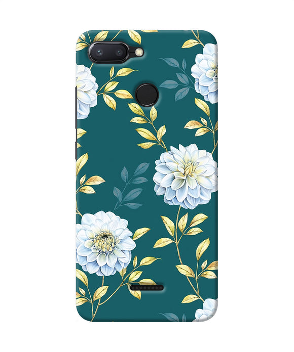 Flower Canvas Redmi 6 Back Cover