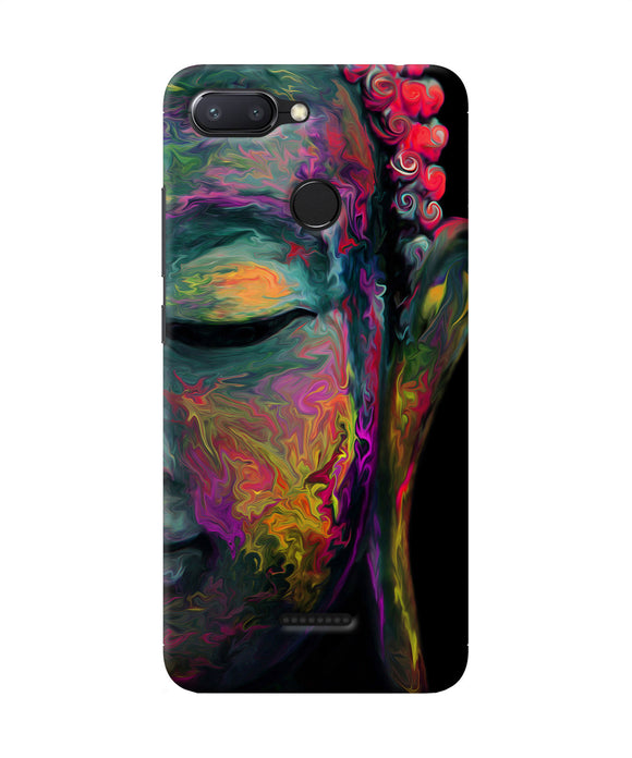 Buddha Face Painting Redmi 6 Back Cover