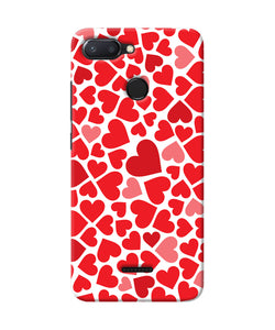 Red Heart Canvas Print Redmi 6 Back Cover