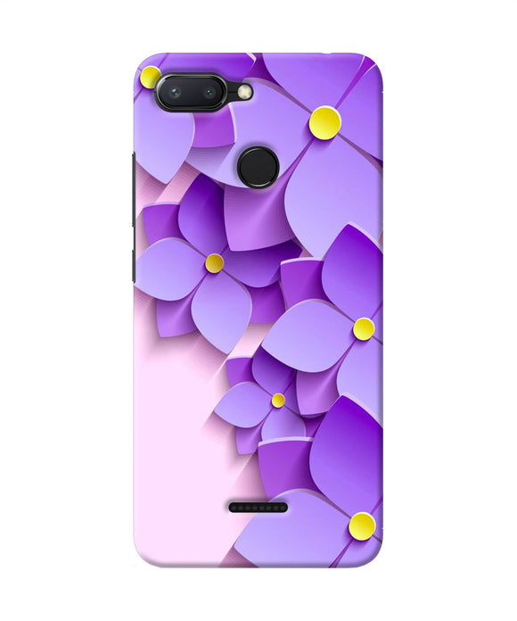 Violet Flower Craft Redmi 6 Back Cover