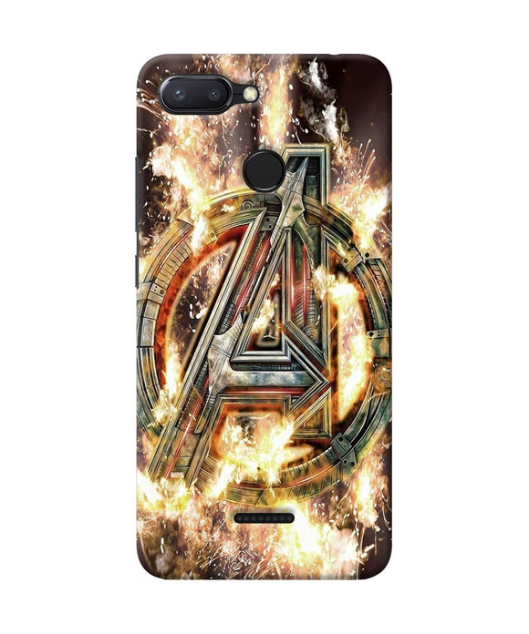 Avengers Burning Logo Redmi 6 Back Cover