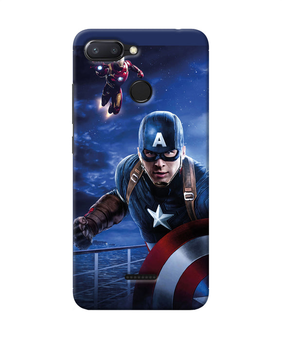 Captain With Ironman Redmi 6 Back Cover