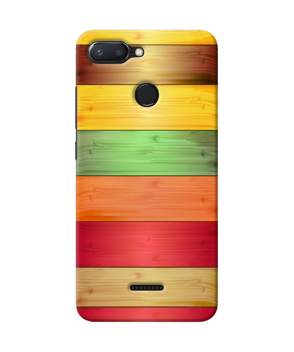 Wooden Colors Redmi 6 Back Cover