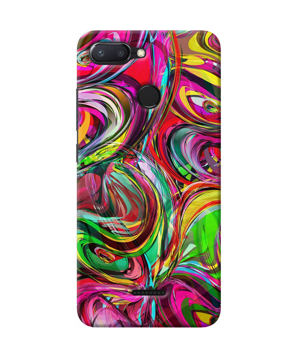 Abstract Colorful Ink Redmi 6 Back Cover