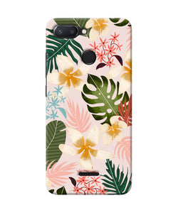 Leaf Print Redmi 6 Back Cover