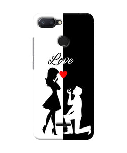 Love Propose Black And White Redmi 6 Back Cover