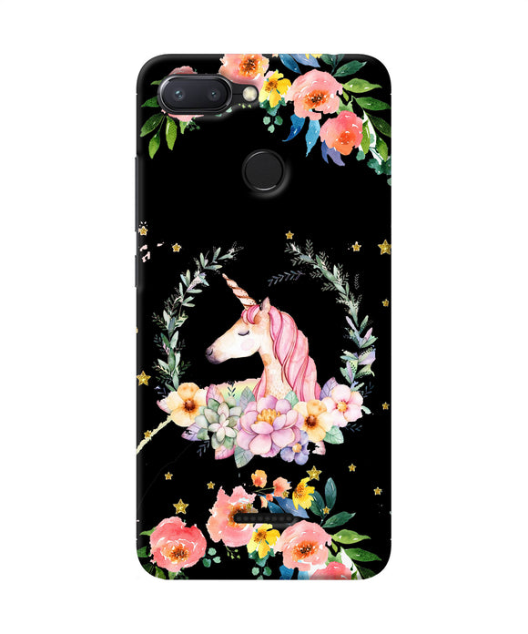 Unicorn Flower Redmi 6 Back Cover