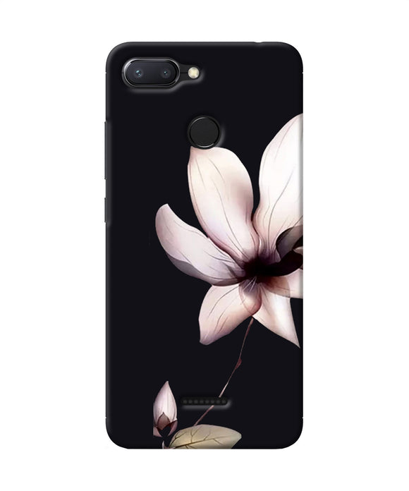 Flower White Redmi 6 Back Cover