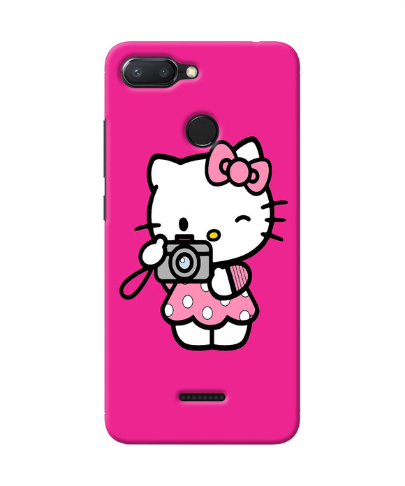 Hello Kitty Cam Pink Redmi 6 Back Cover