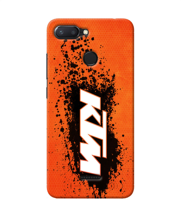 Ktm Black Spray Redmi 6 Back Cover