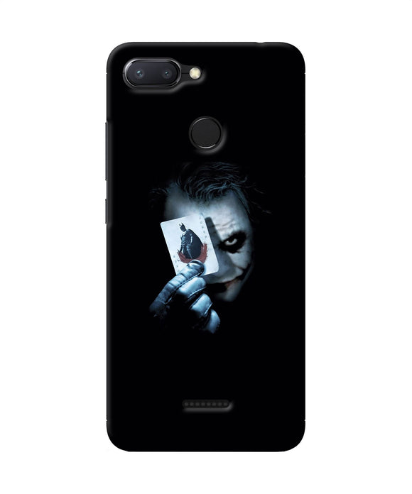 Joker Dark Knight Card Redmi 6 Back Cover