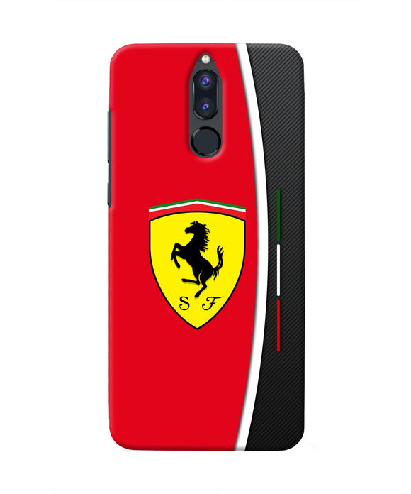 Ferrari Abstract Maroon Honor 9i Real 4D Back Cover