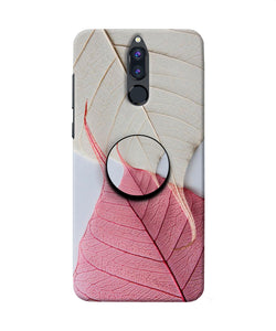 White Pink Leaf Honor 9i Pop Case