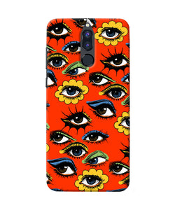 Abstract Eyes Pattern Honor 9i Back Cover
