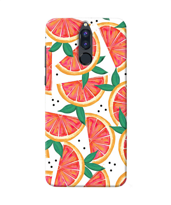 Abstract Orange Print Honor 9i Back Cover