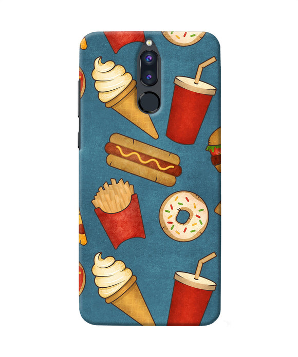 Abstract Food Print Honor 9i Back Cover