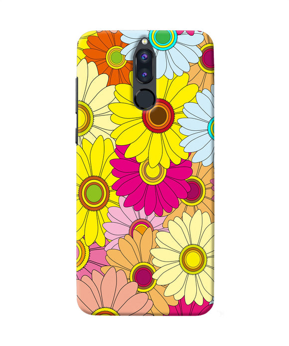 Abstract Colorful Flowers Honor 9i Back Cover