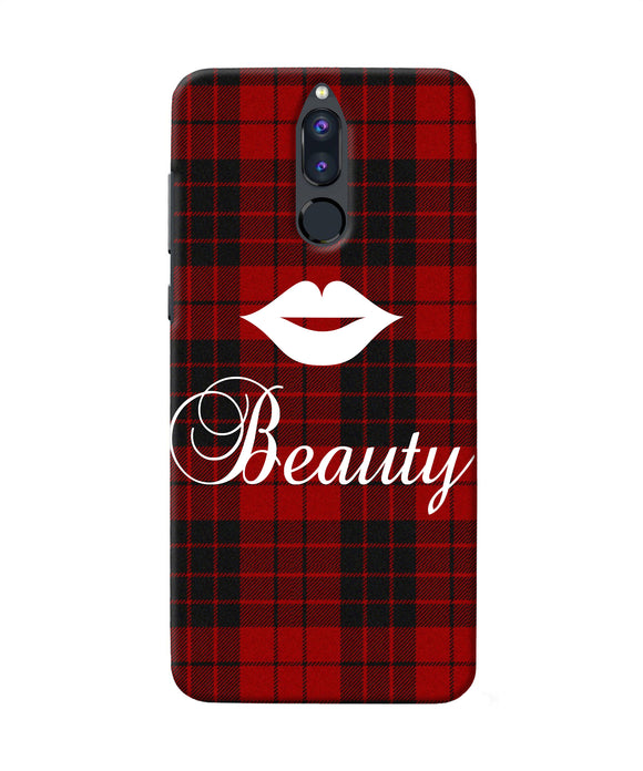 Beauty Red Square Honor 9i Back Cover
