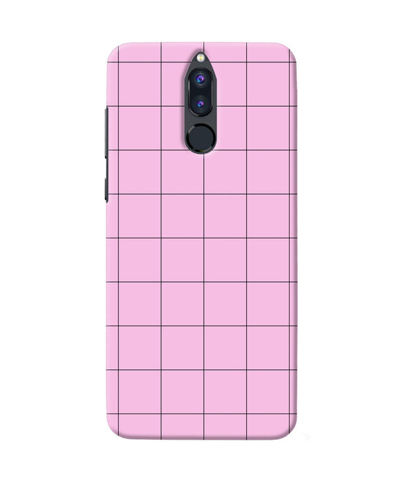 Pink Square Print Honor 9i Back Cover