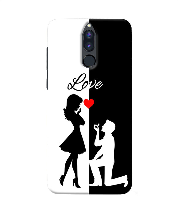 Love Propose Black And White Honor 9i Back Cover