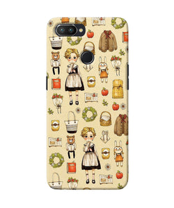 Canvas Girl Print Realme U1 Back Cover