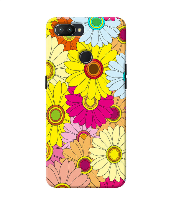 Abstract Colorful Flowers Realme U1 Back Cover