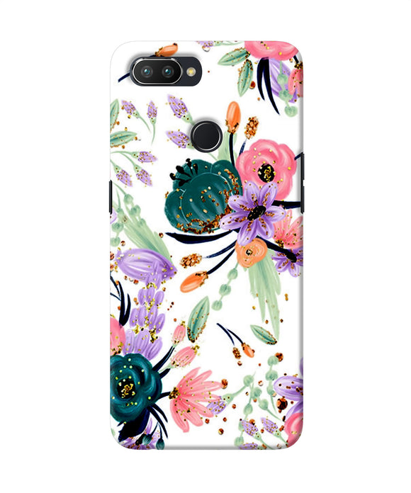 Abstract Flowers Print Realme U1 Back Cover