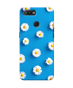 White Flowers Realme U1 Back Cover