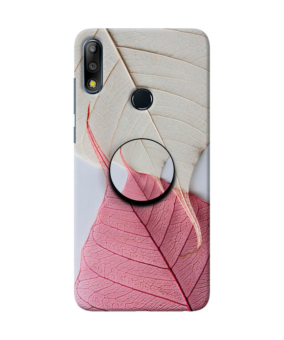 White Pink Leaf Asus Zenfone Max Pro M2 Pop Case