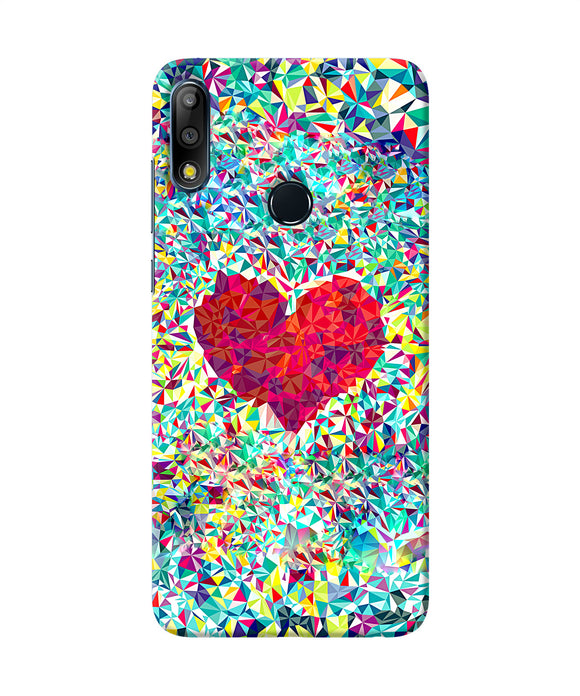 Red Heart Print Asus Zenfone Max Pro M2 Back Cover