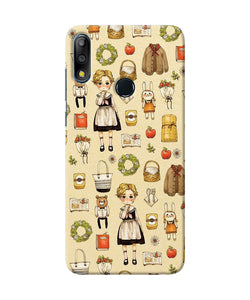 Canvas Girl Print Asus Zenfone Max Pro M2 Back Cover