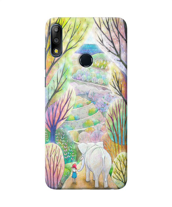Natual Elephant Girl Asus Zenfone Max Pro M2 Back Cover