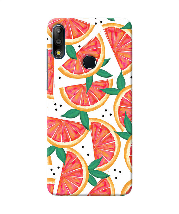 Abstract Orange Print Asus Zenfone Max Pro M2 Back Cover