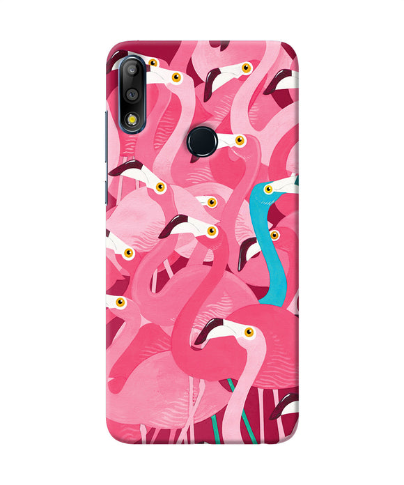 Abstract Sheer Bird Pink Print Asus Zenfone Max Pro M2 Back Cover