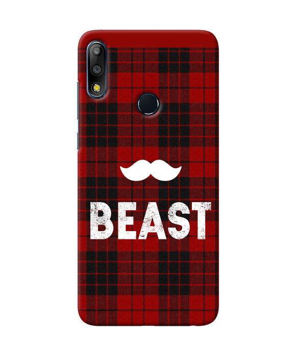 Beast Red Square Asus Zenfone Max Pro M2 Back Cover