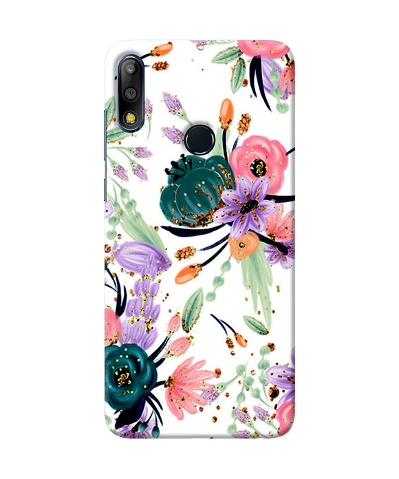 Abstract Flowers Print Asus Zenfone Max Pro M2 Back Cover
